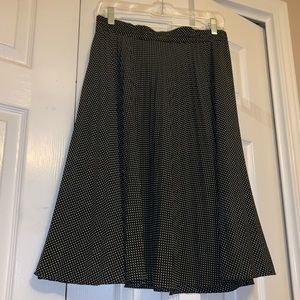 Black/White Polka Dot Plus Size Skirt